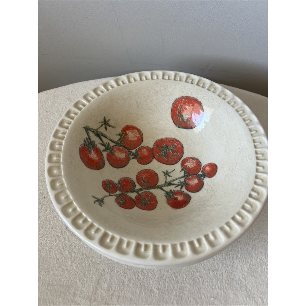 Williams Sonoma Giardino Pattern Garden Tomatoes 9 1/4" Bowl Made In Italy X2